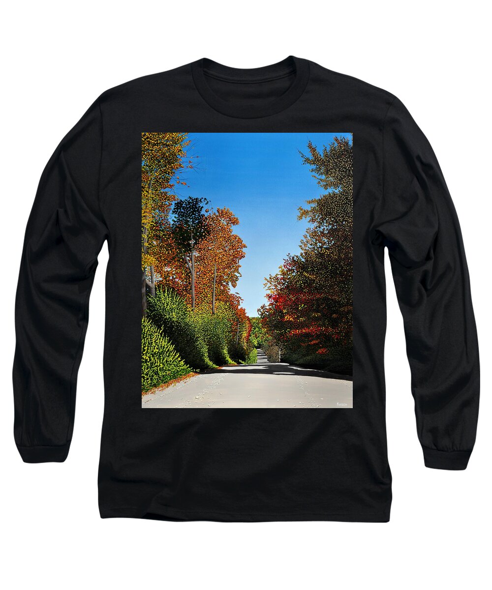 Autumn Long Sleeve T-Shirt featuring the painting Colours of Caledon by Kenneth M Kirsch