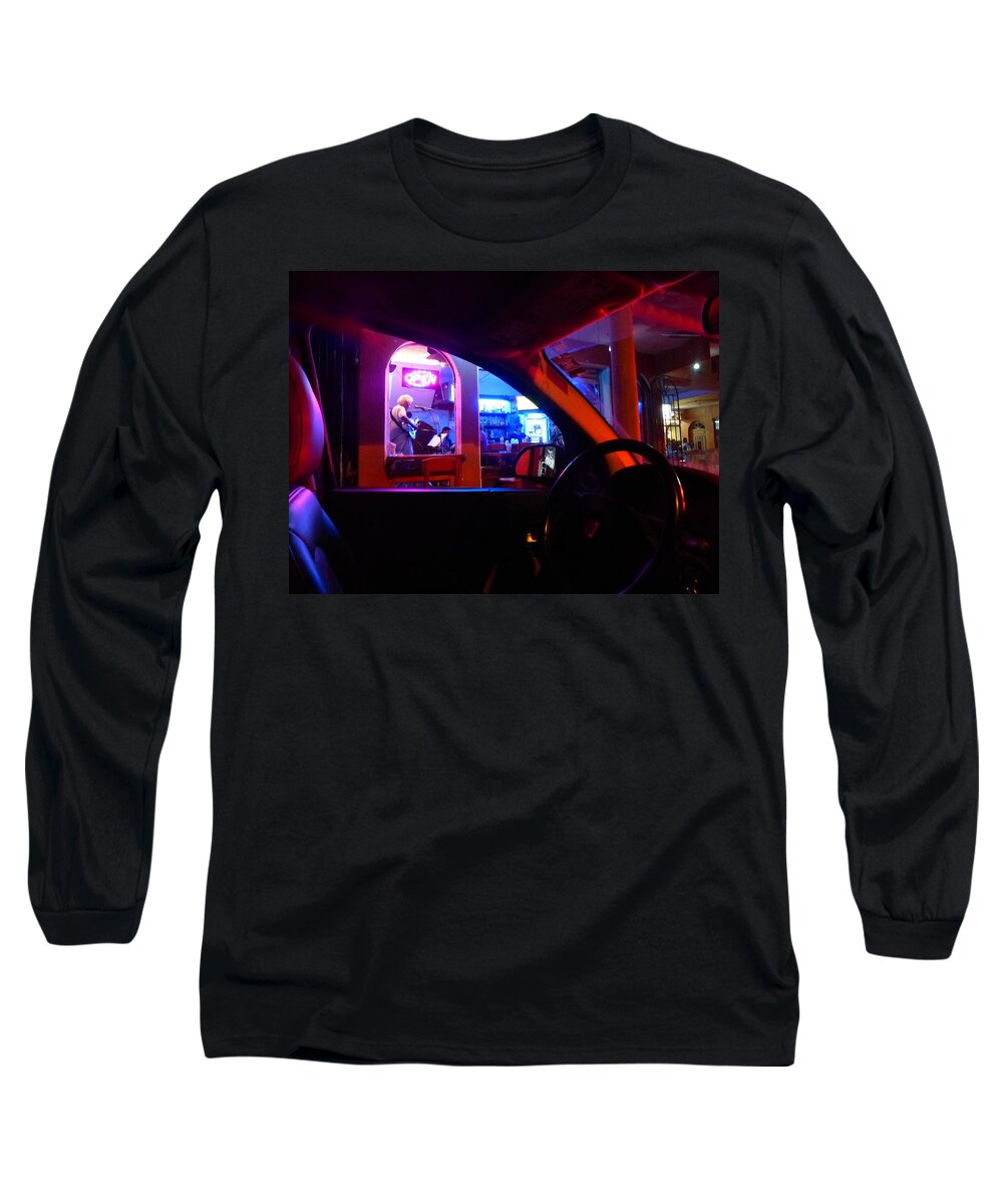 Don Scott Long Sleeve T-Shirt featuring the photograph Playing the Bar by Rosanne Licciardi