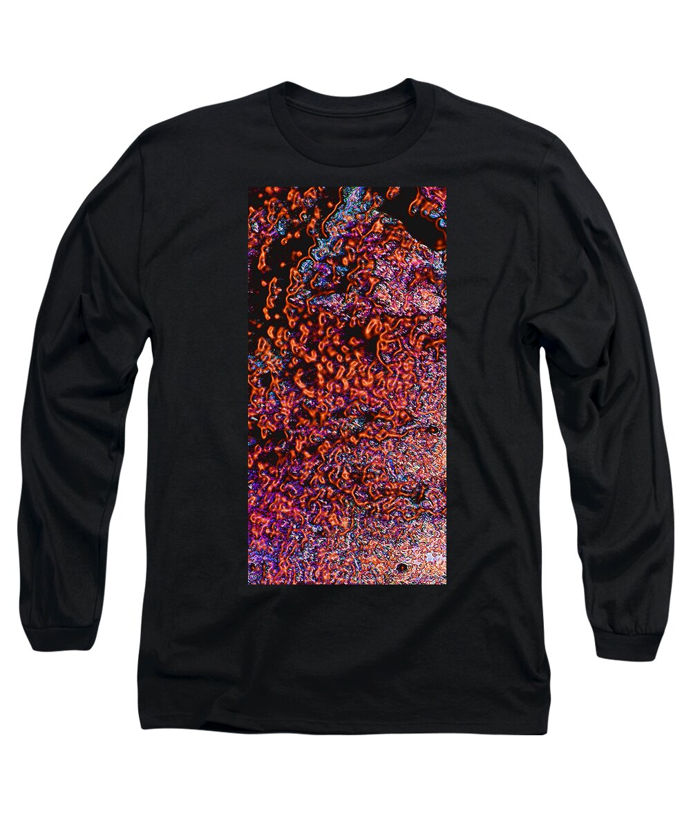 Abstract Long Sleeve T-Shirt featuring the photograph Copper Glow 2 by Stephanie Grant