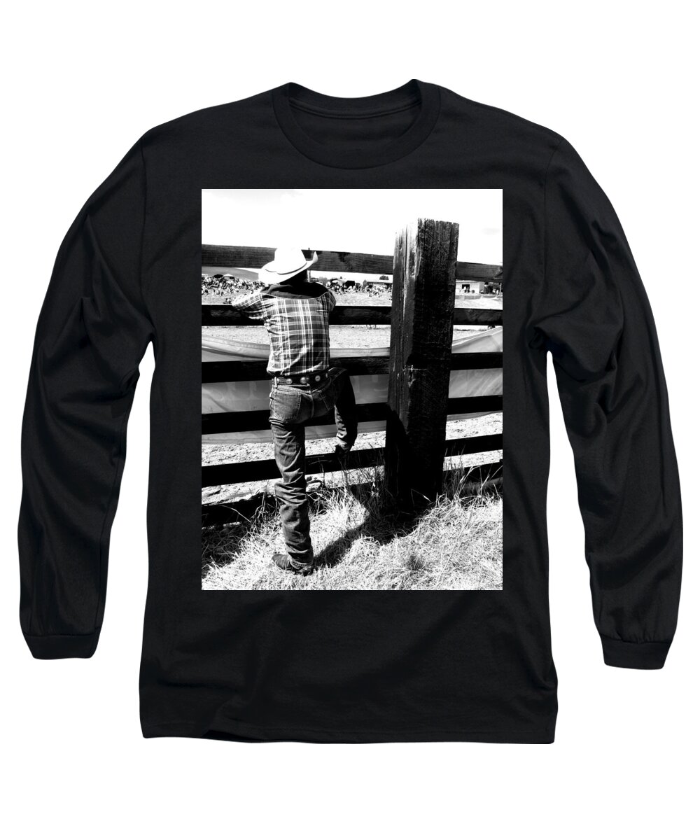 Country And Western Long Sleeve T-Shirt featuring the photograph Cowboy 2 by Amanda Stadther