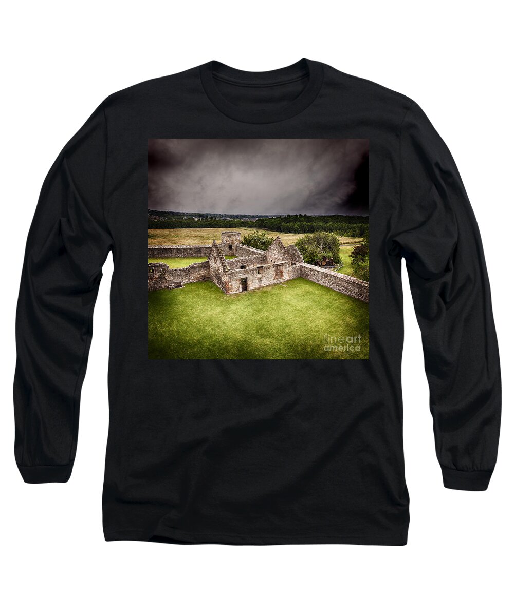 Dramatic Long Sleeve T-Shirt featuring the photograph Craigmillar Castle ruins by Sophie McAulay