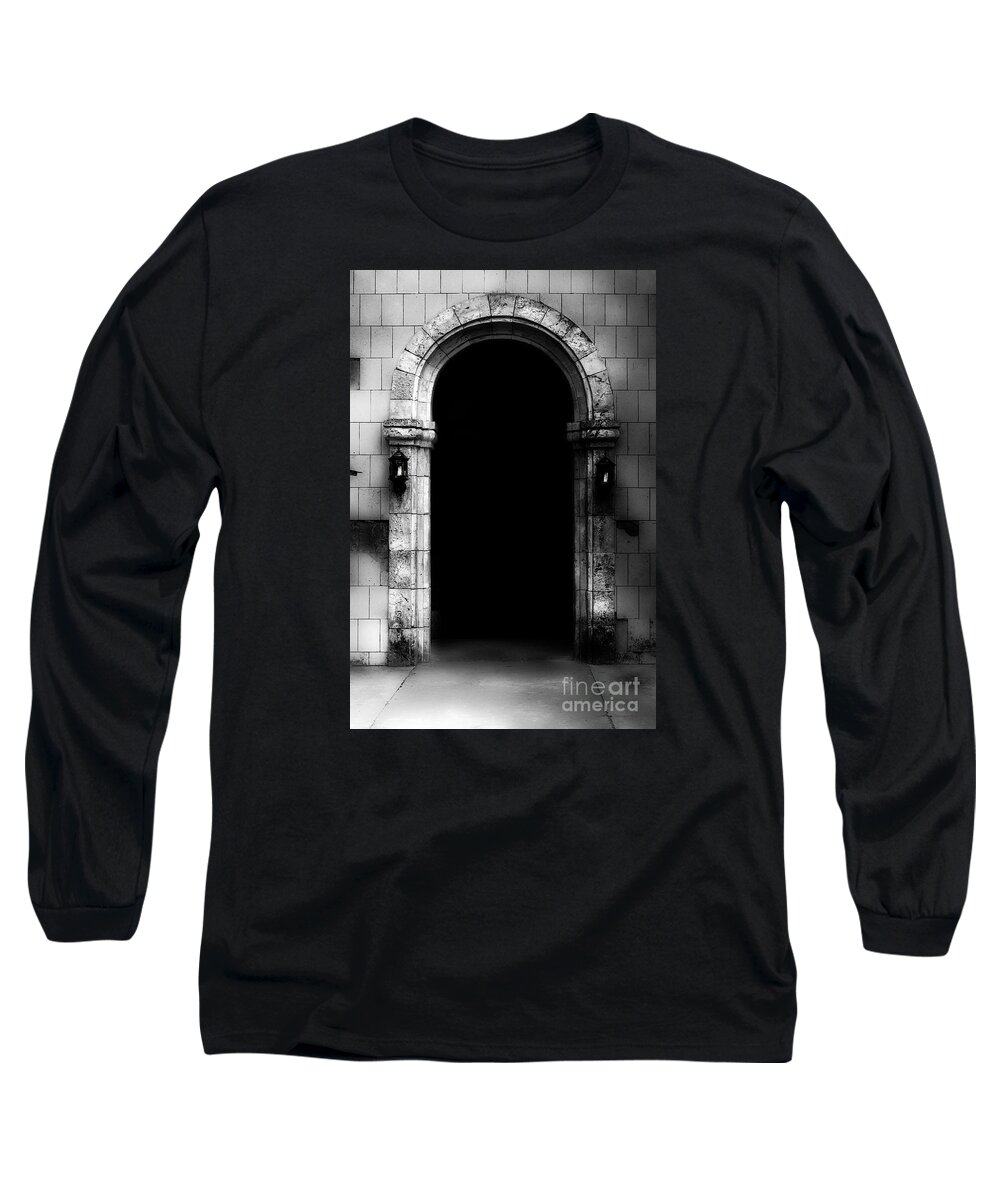 Door Long Sleeve T-Shirt featuring the photograph Dark Entrance by Michael Arend