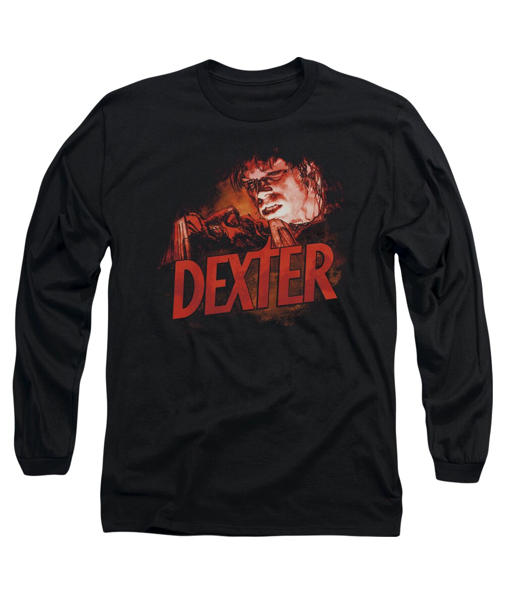 Dexter Long Sleeve T-Shirt featuring the digital art Dexter - Drawing by Brand A