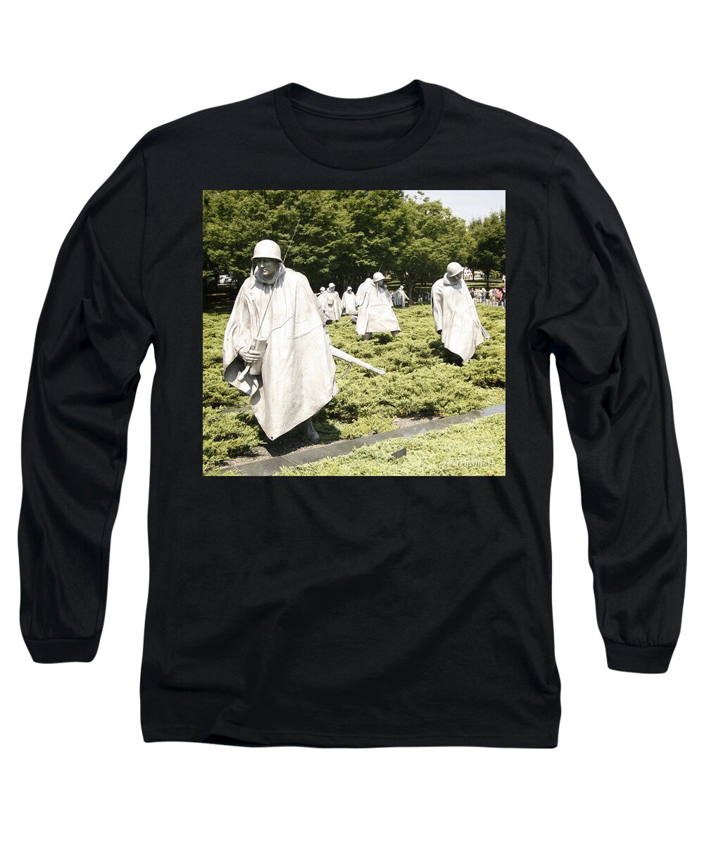 Korean War Memorial Long Sleeve T-Shirt featuring the photograph Different Realities by Carol Lynn Coronios