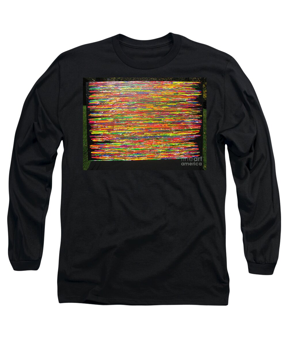 Drama Long Sleeve T-Shirt featuring the painting Drama by Jacqueline Athmann
