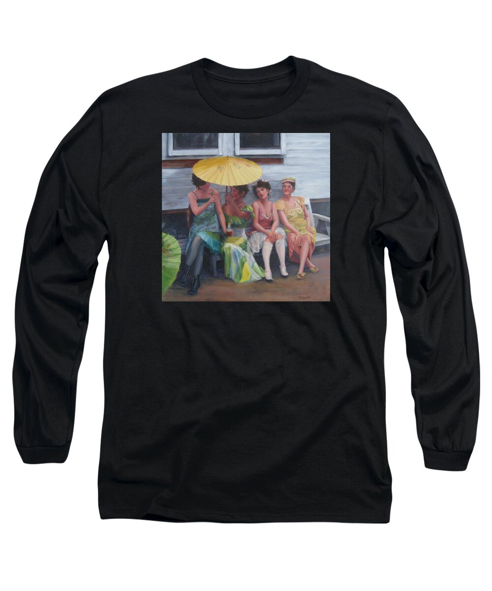 Figurative Long Sleeve T-Shirt featuring the painting Easter Posies by Connie Schaertl