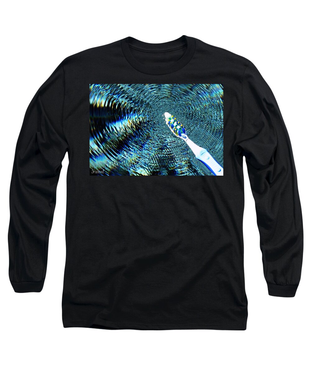 Electric Long Sleeve T-Shirt featuring the photograph Electric Toothbrush by Farol Tomson