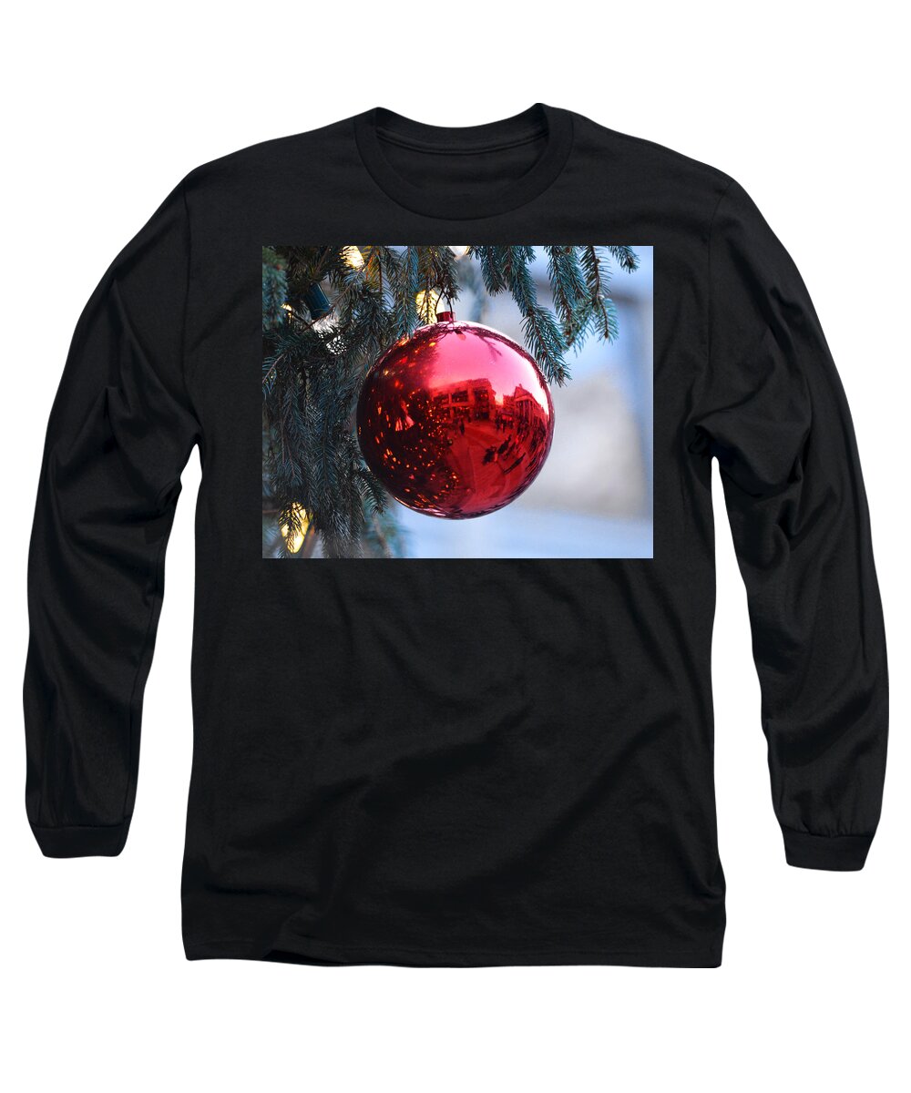Faneuil Hall Long Sleeve T-Shirt featuring the photograph Faneuil Hall Christmas Tree Ornament by Toby McGuire