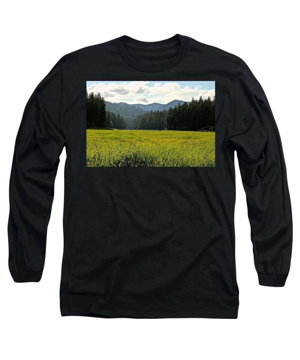 Fish Long Sleeve T-Shirt featuring the photograph Fish Lake - Open Field by Laddie Halupa