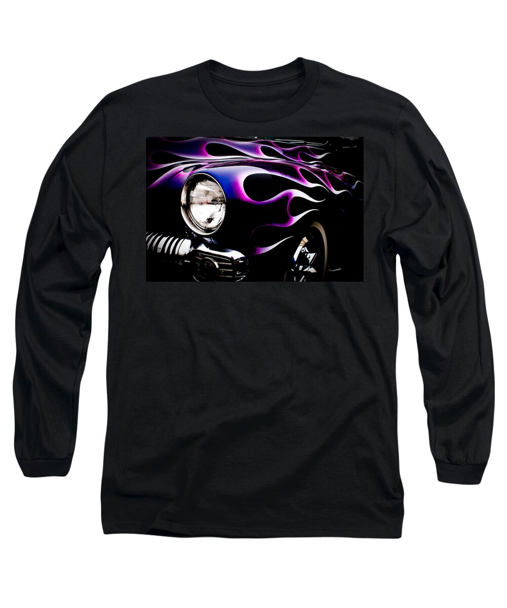 Classic Cars Photographs Long Sleeve T-Shirt featuring the photograph Flaming Classic by Joann Copeland-Paul