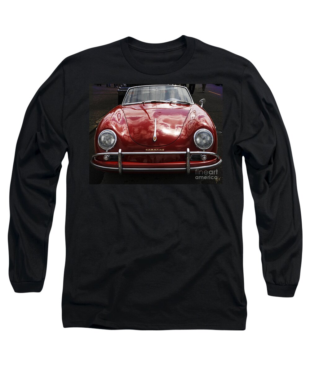 Porsche Long Sleeve T-Shirt featuring the photograph Flaming Red Porsche by Victoria Harrington