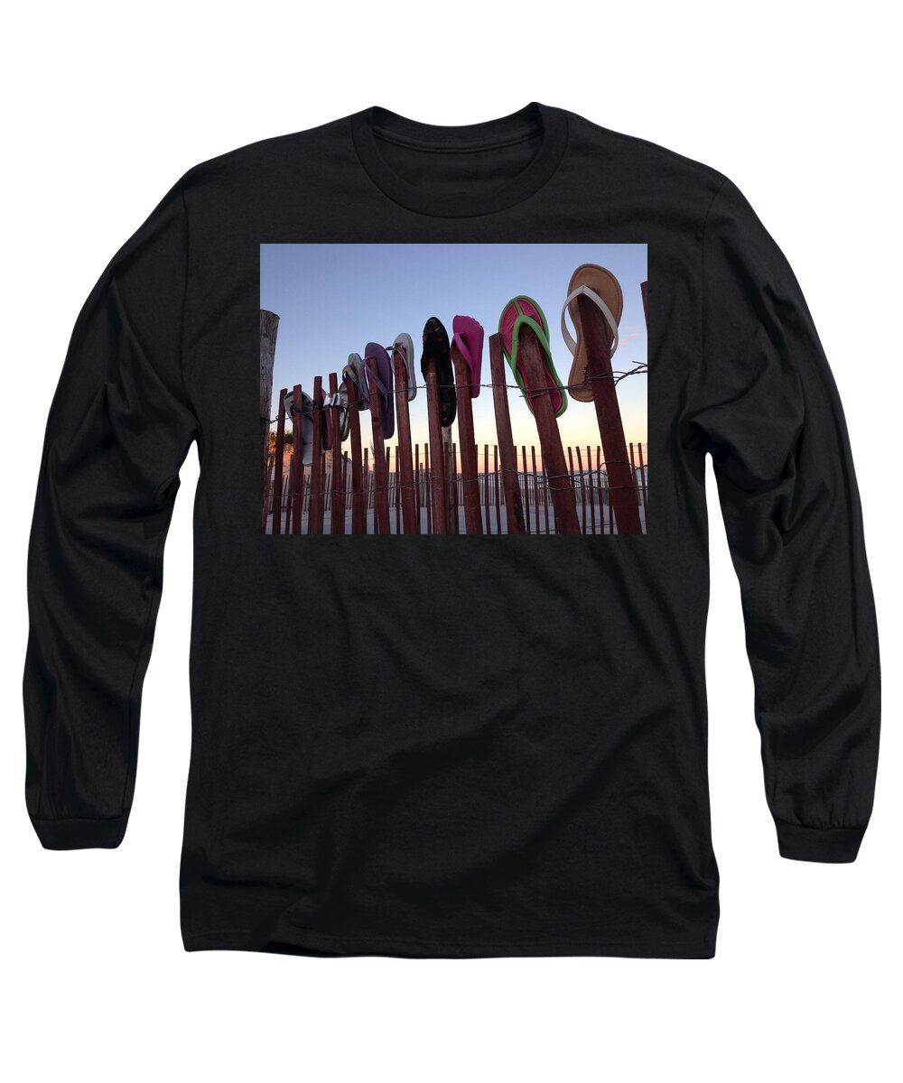 New Jersey Long Sleeve T-Shirt featuring the photograph Flip Flop Lost and Found by Kristopher Schoenleber