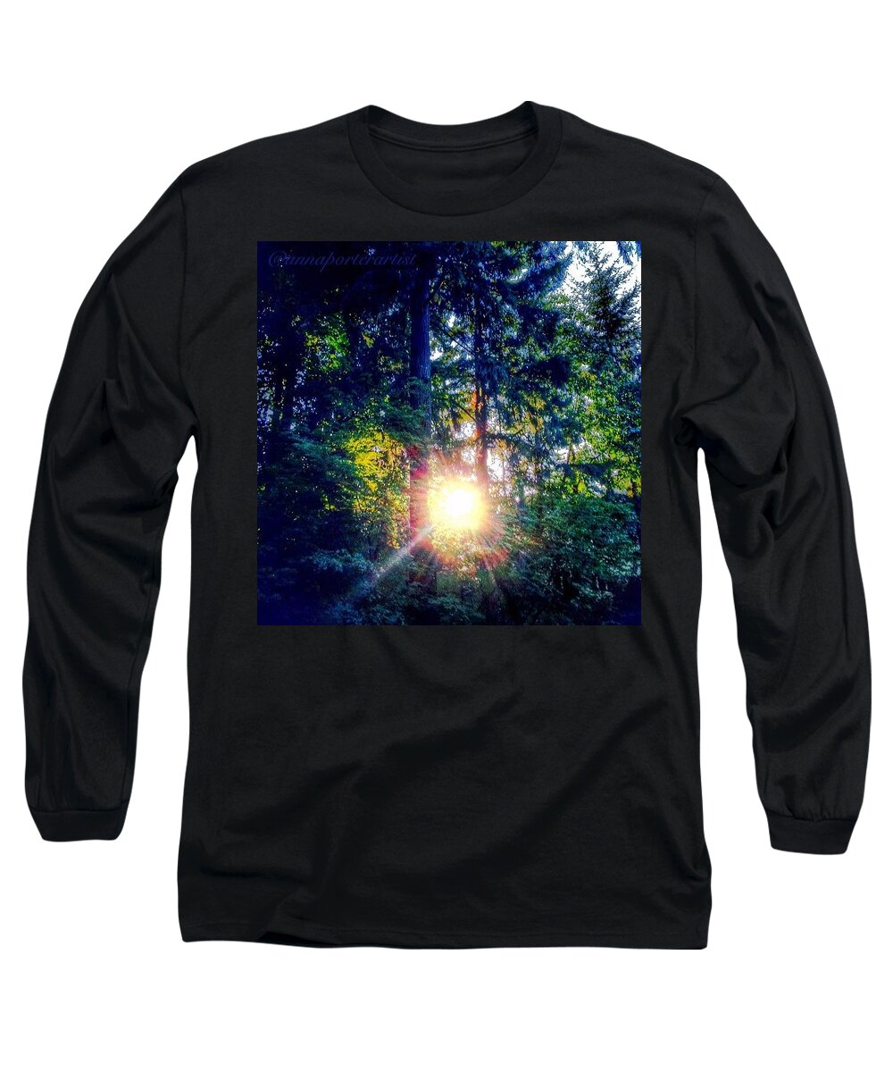 Forest Long Sleeve T-Shirt featuring the photograph Forest Sunset in my Neighborhood by Anna Porter