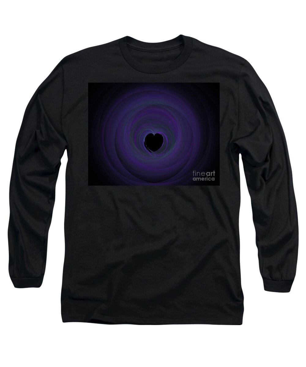 Background Long Sleeve T-Shirt featuring the digital art Fractal Blue by Henrik Lehnerer