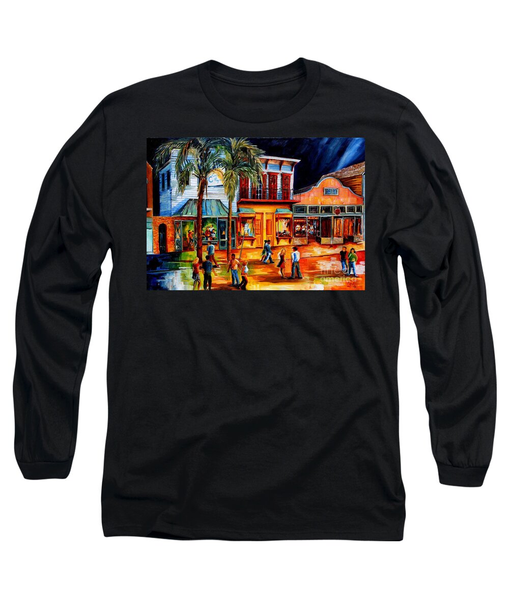 New Orleans Long Sleeve T-Shirt featuring the painting Frenchmen Street Night by Diane Millsap