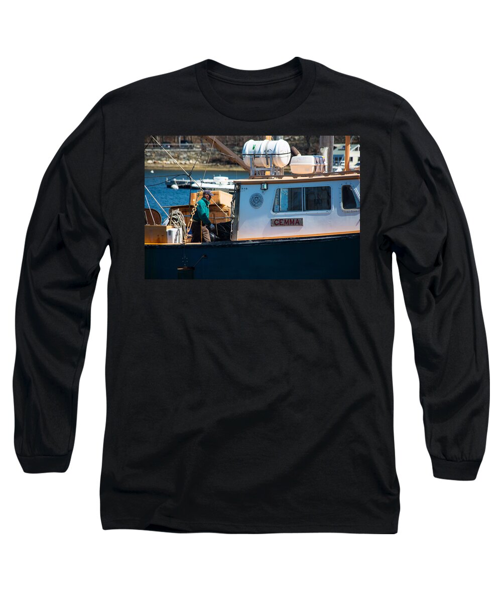 Boat Long Sleeve T-Shirt featuring the photograph Gemma by Allan Morrison