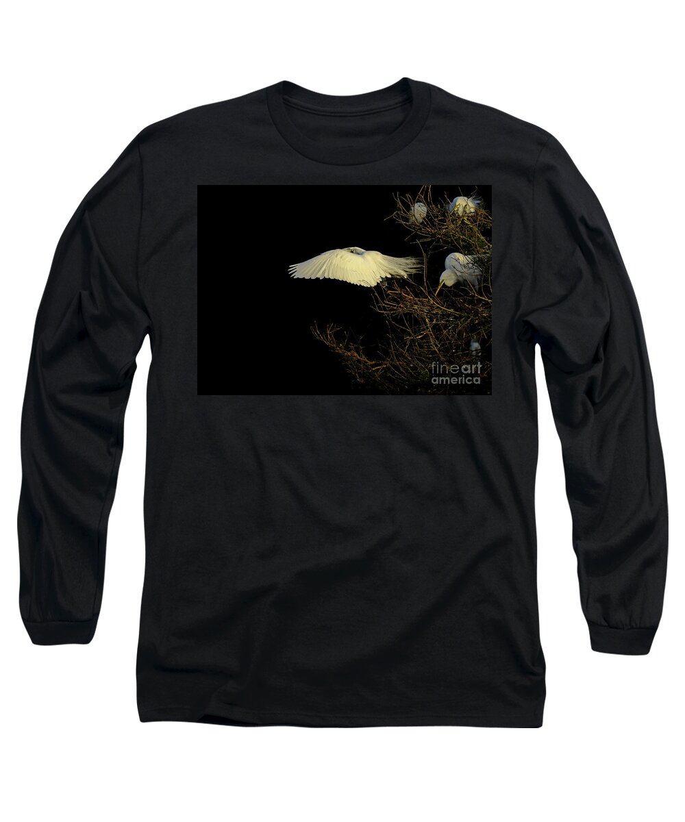 Flying Birds Long Sleeve T-Shirt featuring the photograph Ghost by Stuart Harrison