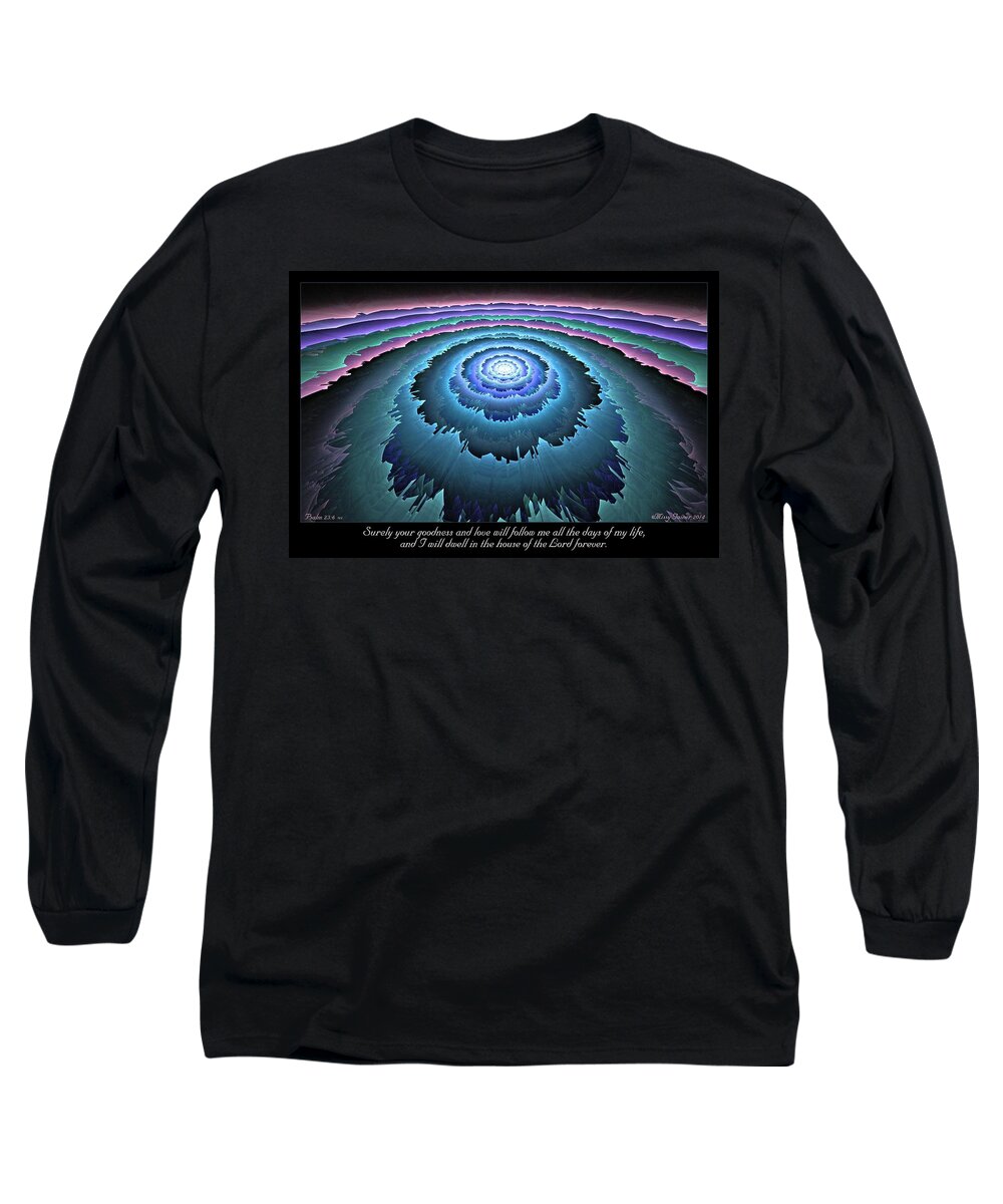 Fractal Long Sleeve T-Shirt featuring the digital art Goodness and Love by Missy Gainer