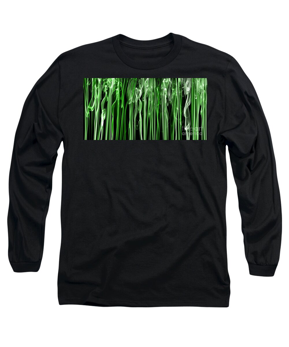 Smoke Long Sleeve T-Shirt featuring the photograph Green Grass Smoke Photography by Sabine Jacobs