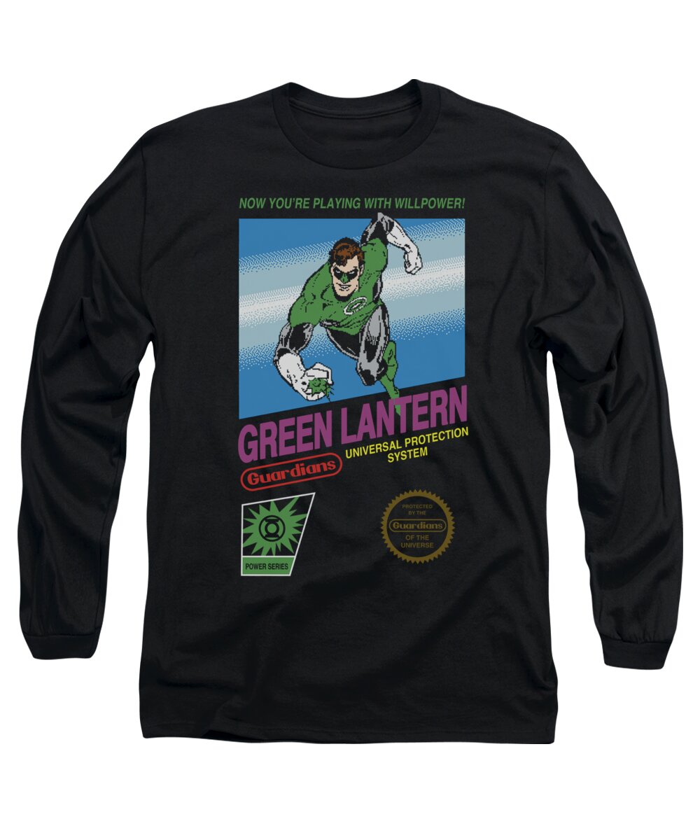 Green Lantern Long Sleeve T-Shirt featuring the digital art Green Lantern - Box Art by Brand A