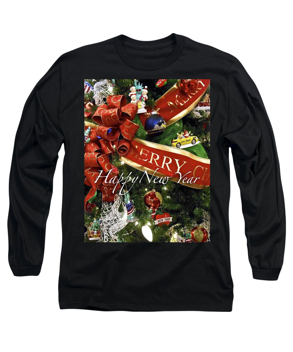 Santa Long Sleeve T-Shirt featuring the photograph Happy New Year by Joan Reese