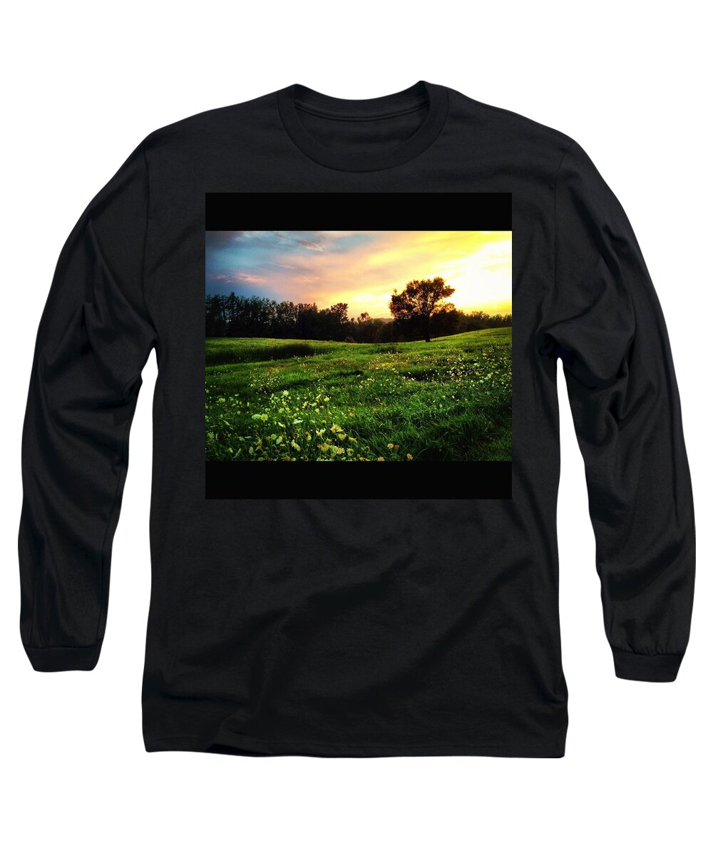 Sunset Long Sleeve T-Shirt featuring the photograph Happy Valley #1 by Angela Rath
