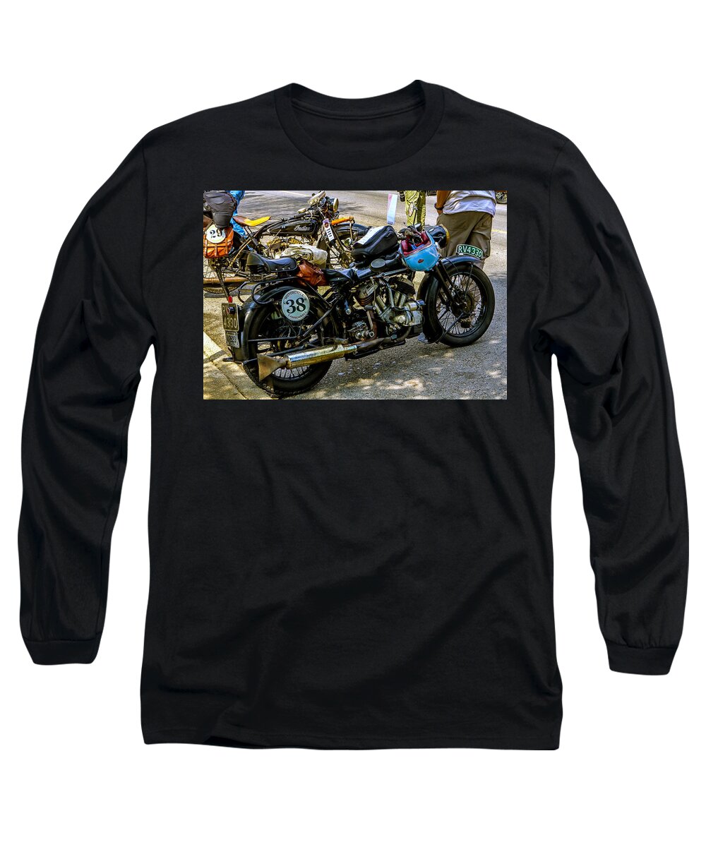 Harley Davidson Long Sleeve T-Shirt featuring the photograph Harleys and Indians by Jeff Kurtz