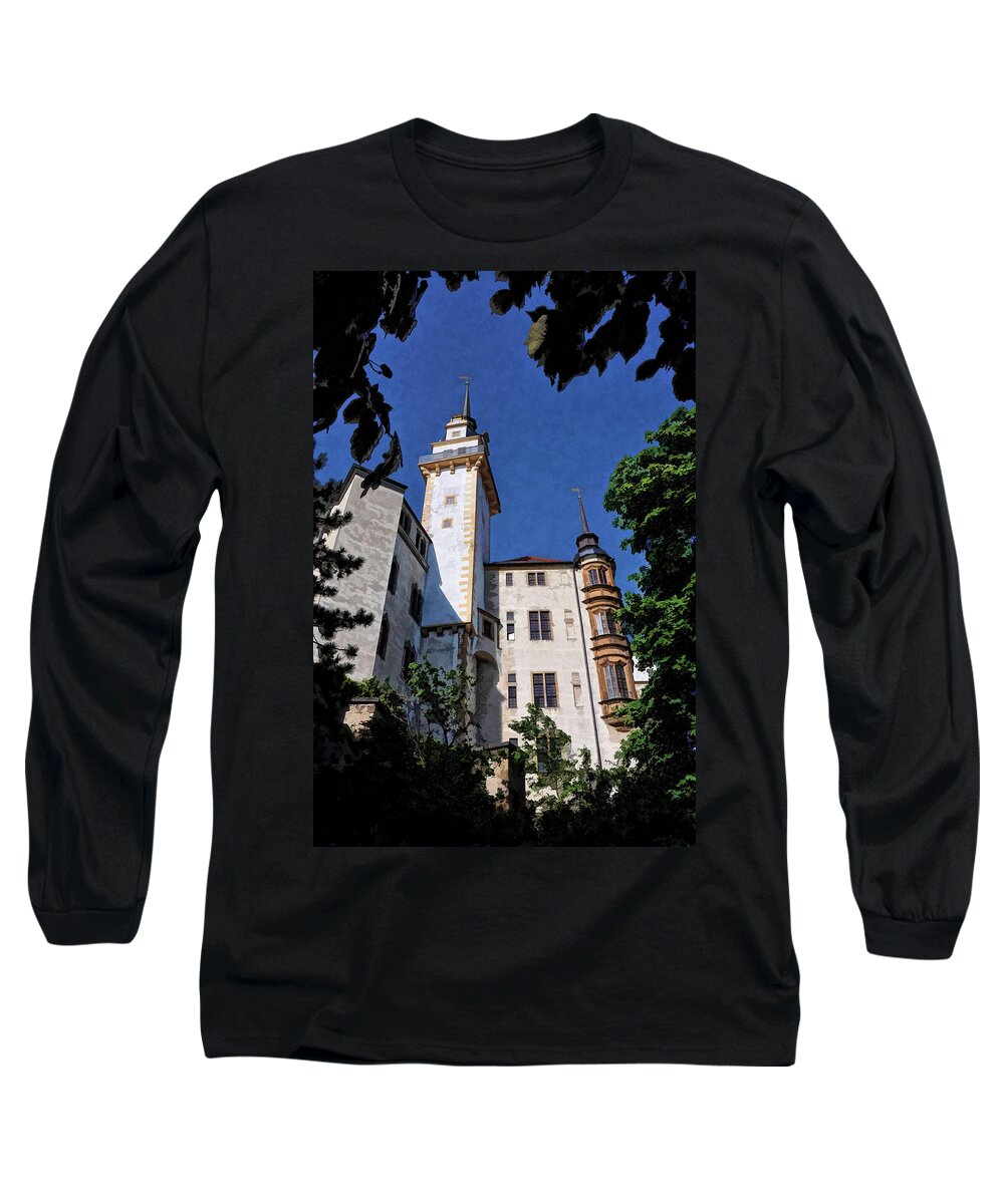 Hartenfels Castle Long Sleeve T-Shirt featuring the photograph Hartenfels Castle - Torgau Germany by Mark Madere
