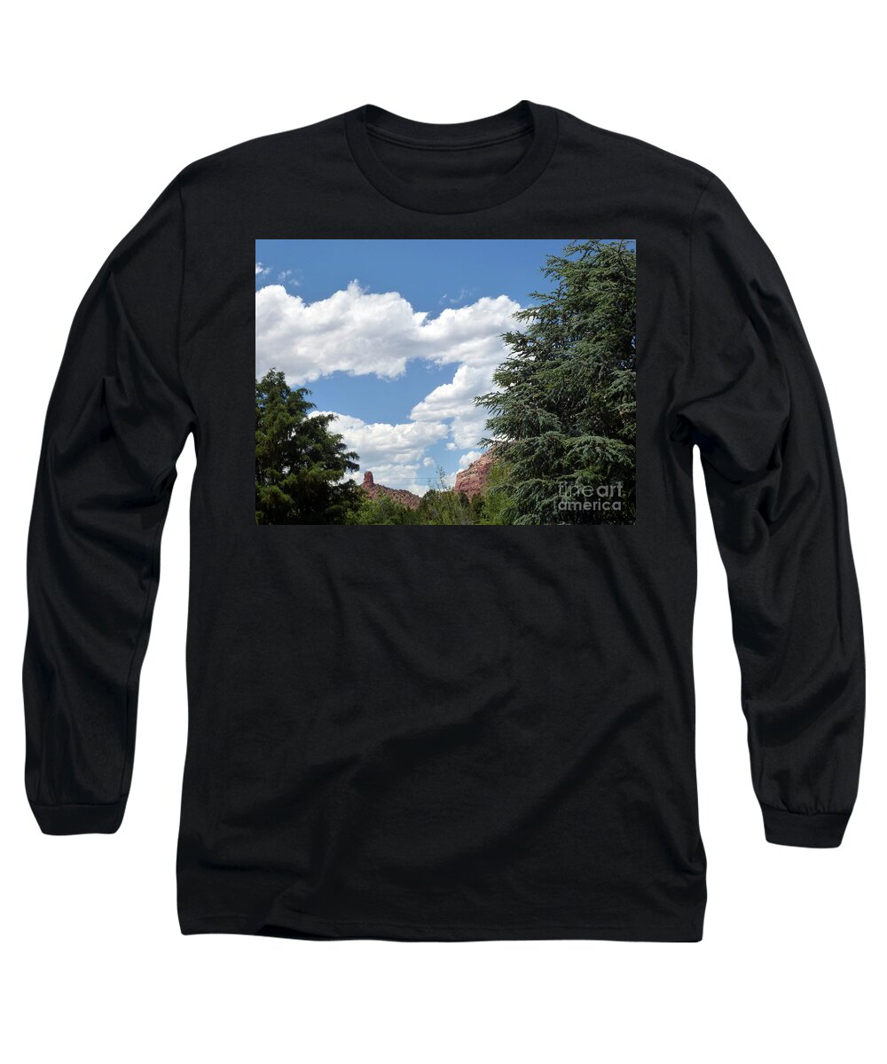 Heart Cloud Long Sleeve T-Shirt featuring the photograph Heart Cloud Sedona CPD by Mars Besso