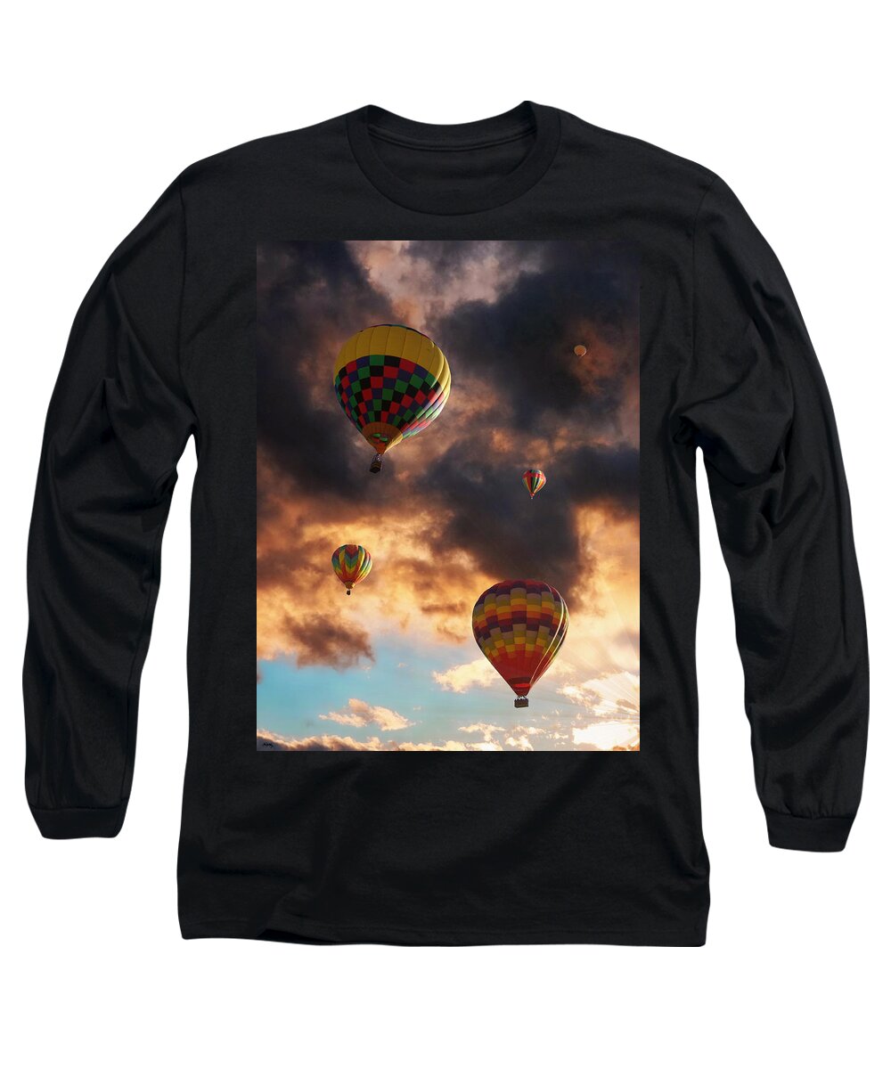 Hot Air Balloons Long Sleeve T-Shirt featuring the photograph Hot Air Balloons - Chasing The Horizon by Glenn McCarthy Art and Photography