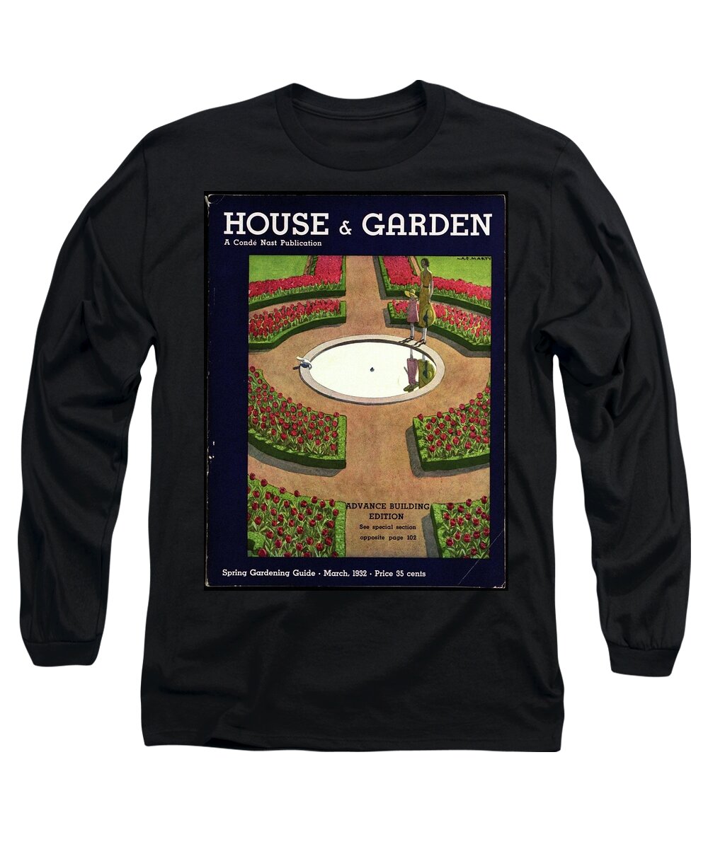 House And Garden Long Sleeve T-Shirt featuring the photograph House And Garden Spring Gardening Guide Cover by Andre E. Marty