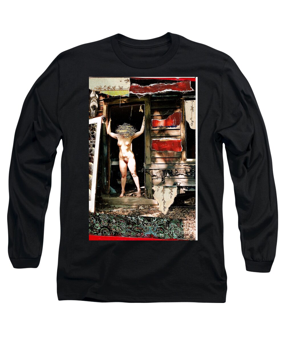 Self Portrait Photo Long Sleeve T-Shirt featuring the mixed media House by Bellavia