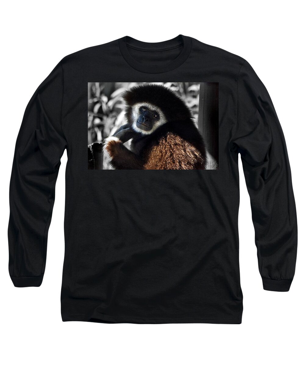 #tarongah Western Plains Zoo Long Sleeve T-Shirt featuring the photograph I Think I Could Like You by Miroslava Jurcik