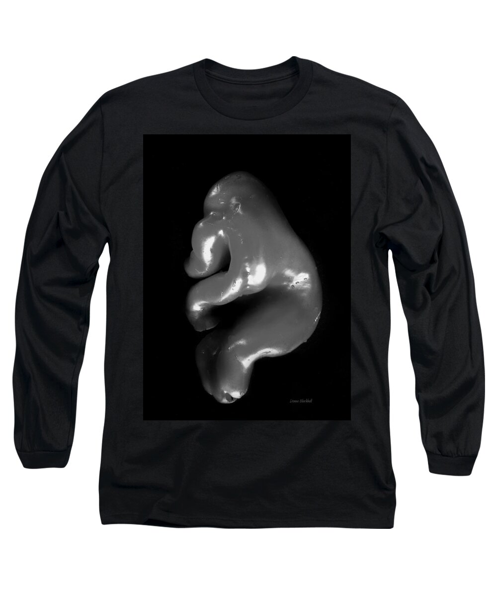 Pepper Long Sleeve T-Shirt featuring the photograph Imitation Of Life by Donna Blackhall