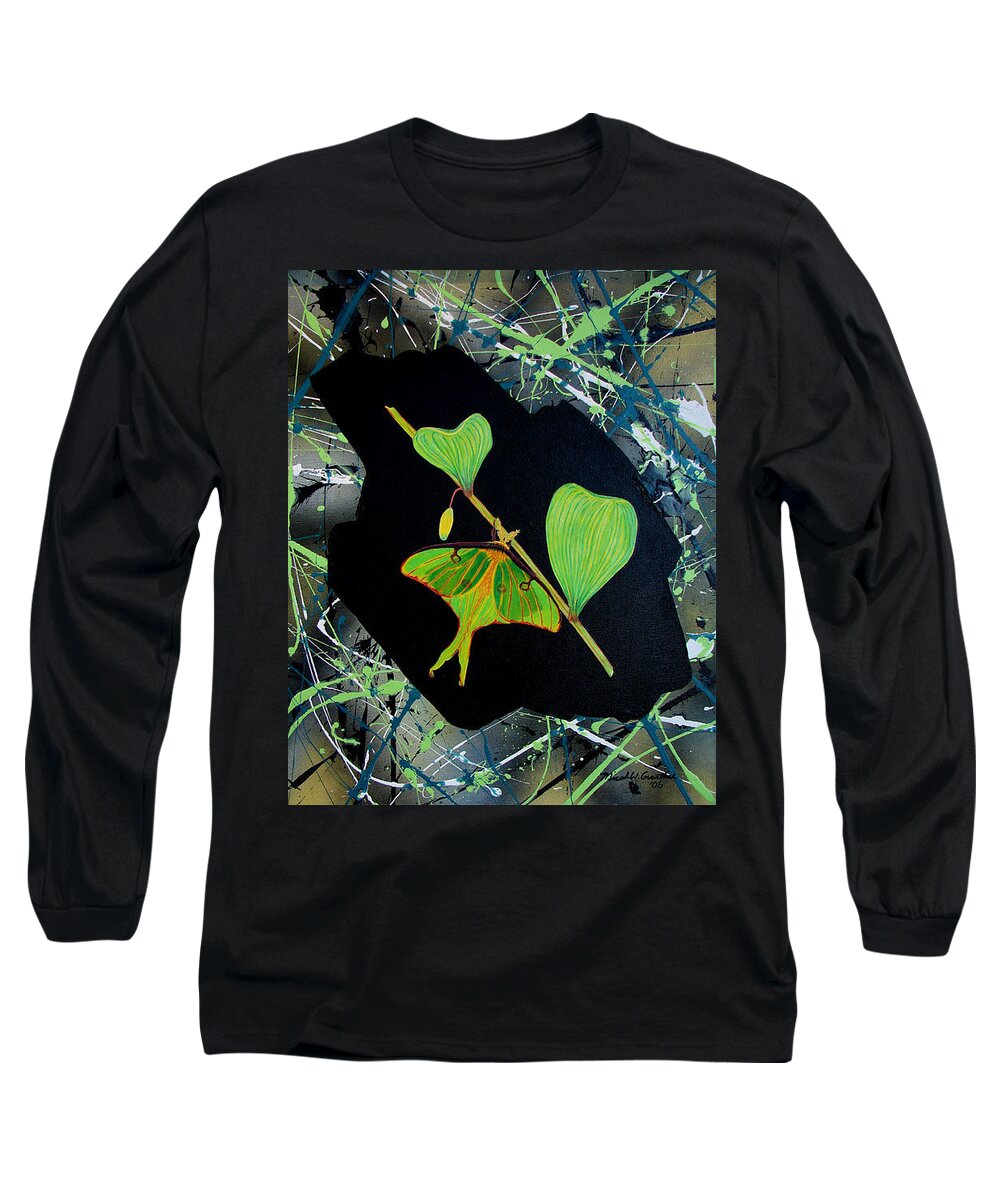 Abstract Long Sleeve T-Shirt featuring the painting Imperfect III by Micah Guenther