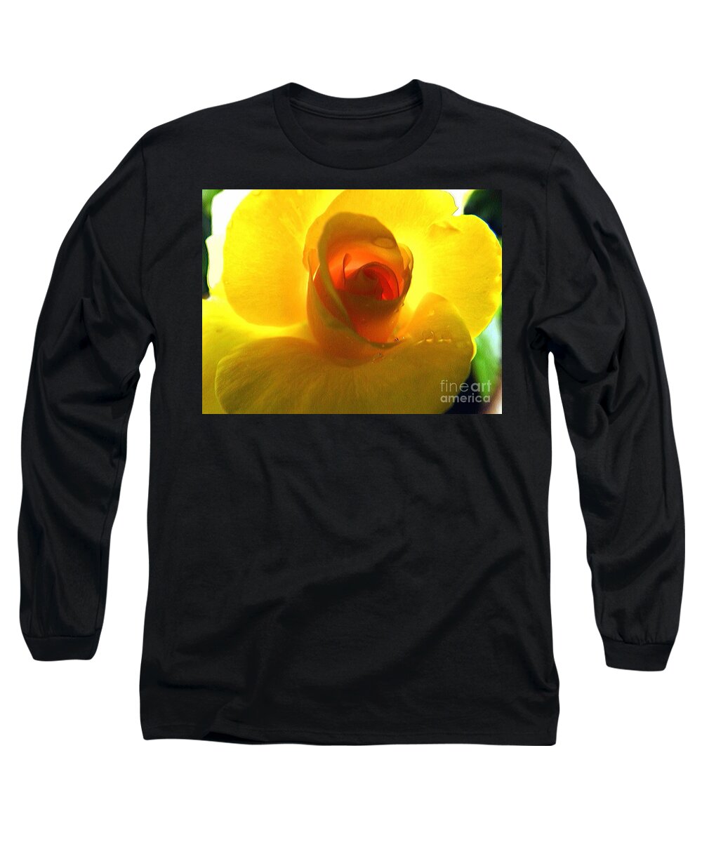 Rose Long Sleeve T-Shirt featuring the photograph Inner Glow by Robyn King