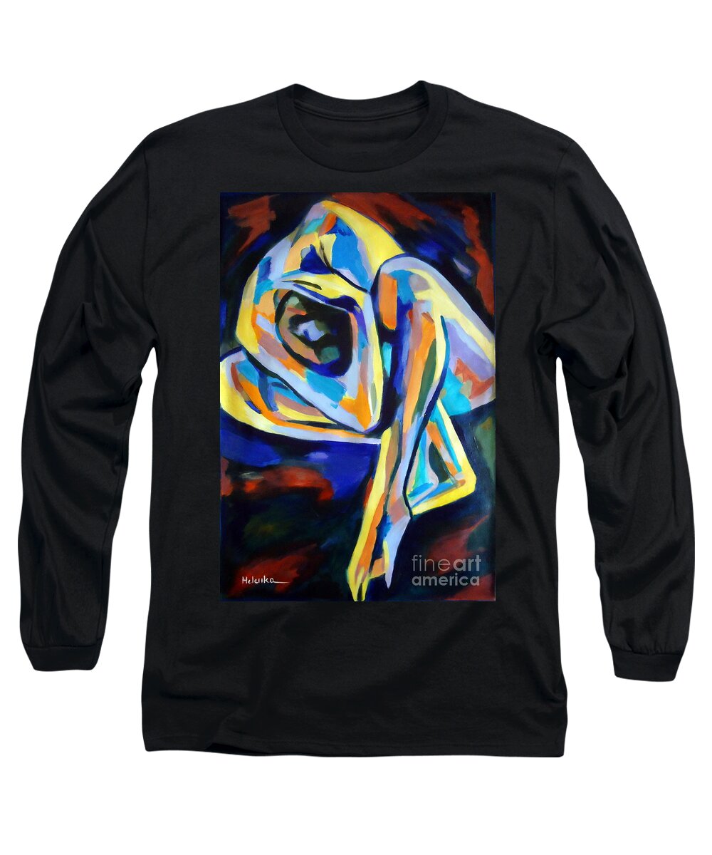 Contemporary Art Long Sleeve T-Shirt featuring the painting Inner reality by Helena Wierzbicki