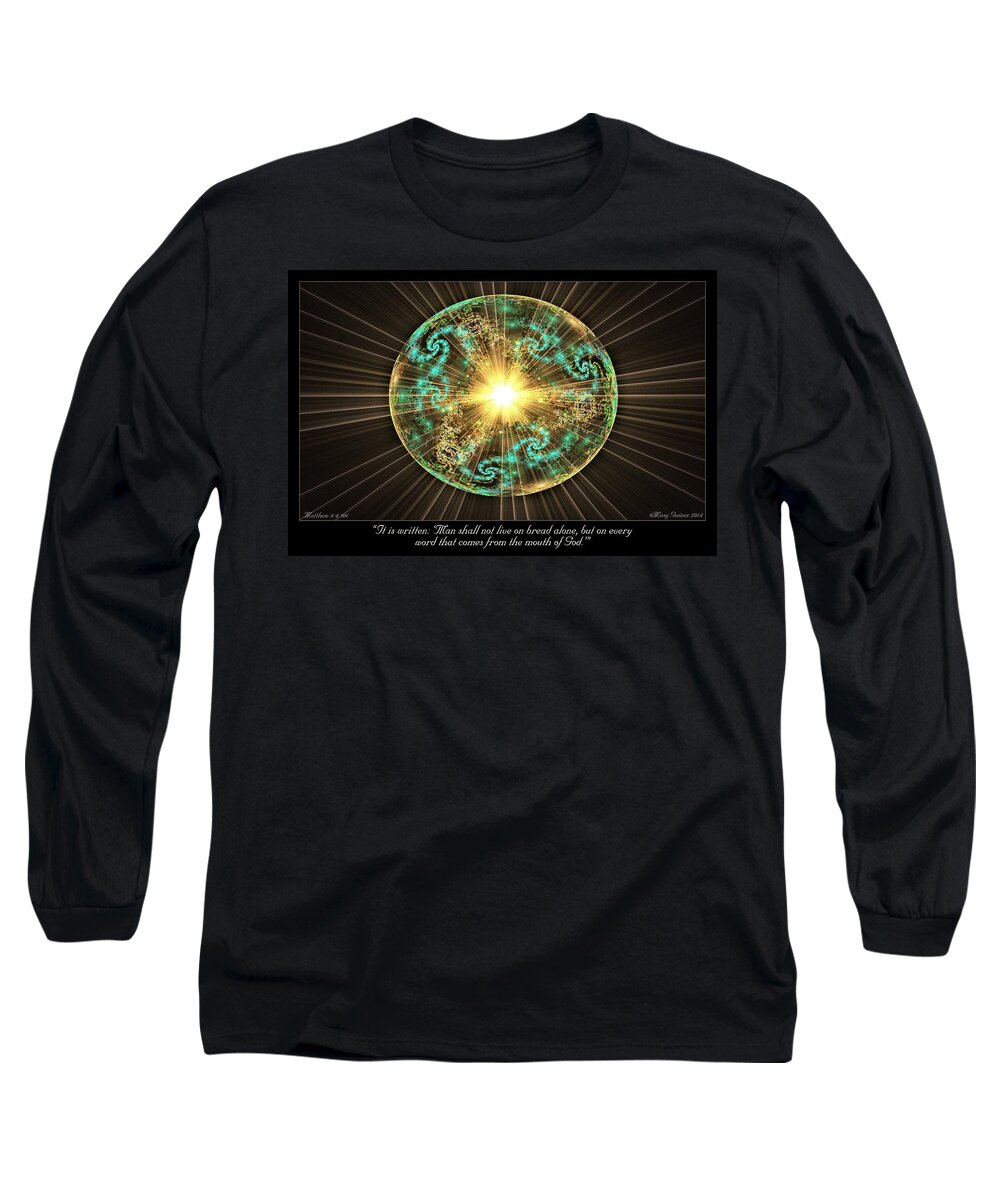 Fractal Long Sleeve T-Shirt featuring the digital art It Is Written by Missy Gainer