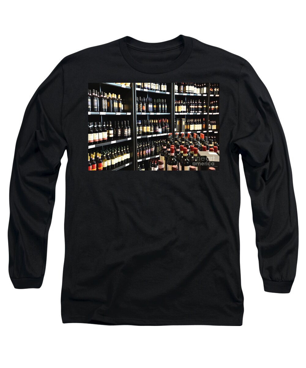 Wine Long Sleeve T-Shirt featuring the photograph Italian wines by Ramona Matei