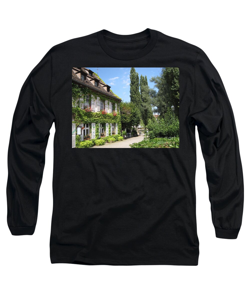 Timber Long Sleeve T-Shirt featuring the photograph Ivy covered house in Strasbourg France by Amanda Mohler