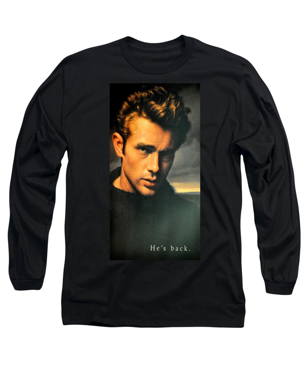 James Dean Long Sleeve T-Shirt featuring the photograph James Dean by Jay Milo