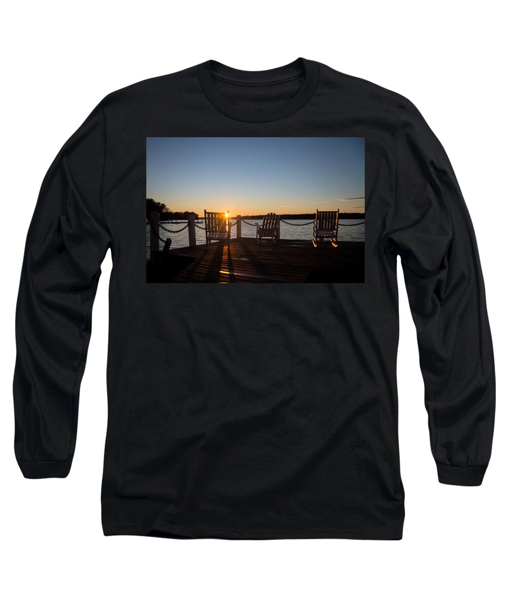 Sunset Long Sleeve T-Shirt featuring the photograph January sunset by Stacy Abbott