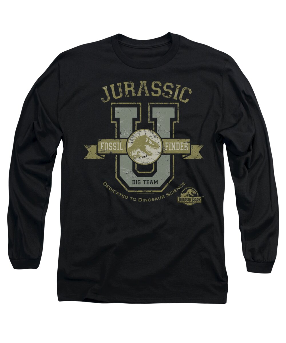 Jurassic Park Long Sleeve T-Shirt featuring the digital art Jurassic Park - Jurassic U by Brand A