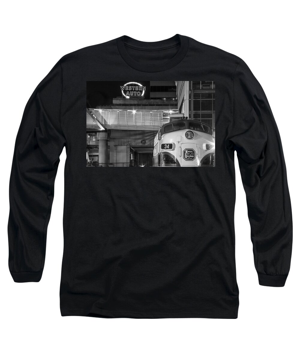 Steven Bateson Long Sleeve T-Shirt featuring the photograph Kansas City Night Train by Steven Bateson