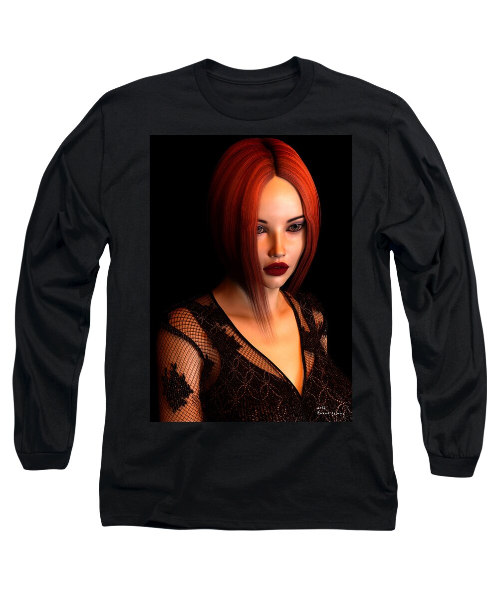 Woman Long Sleeve T-Shirt featuring the digital art Keely by Michael Stowers
