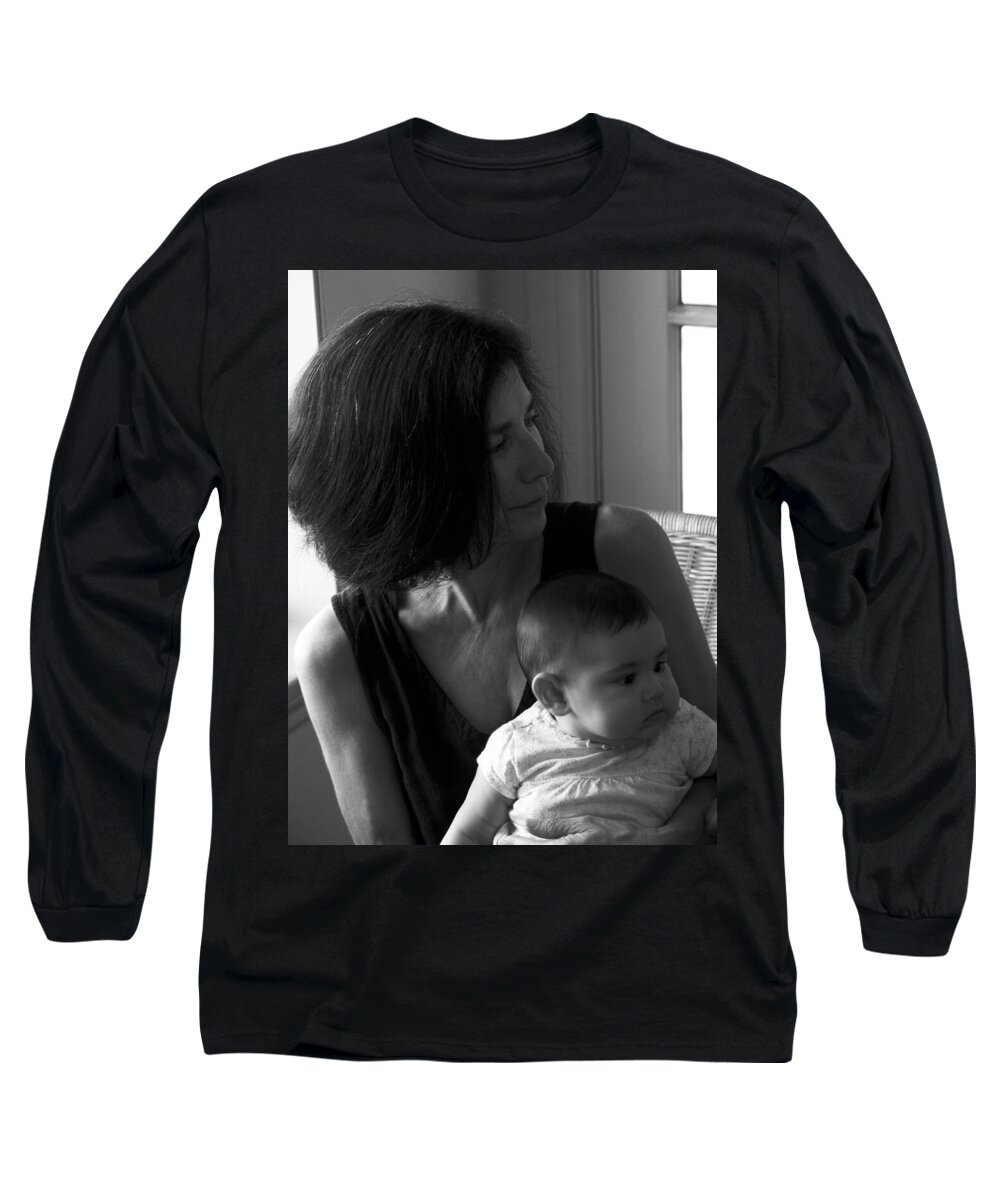 Black And White Long Sleeve T-Shirt featuring the photograph Kiara and her Ami by Joe Schofield