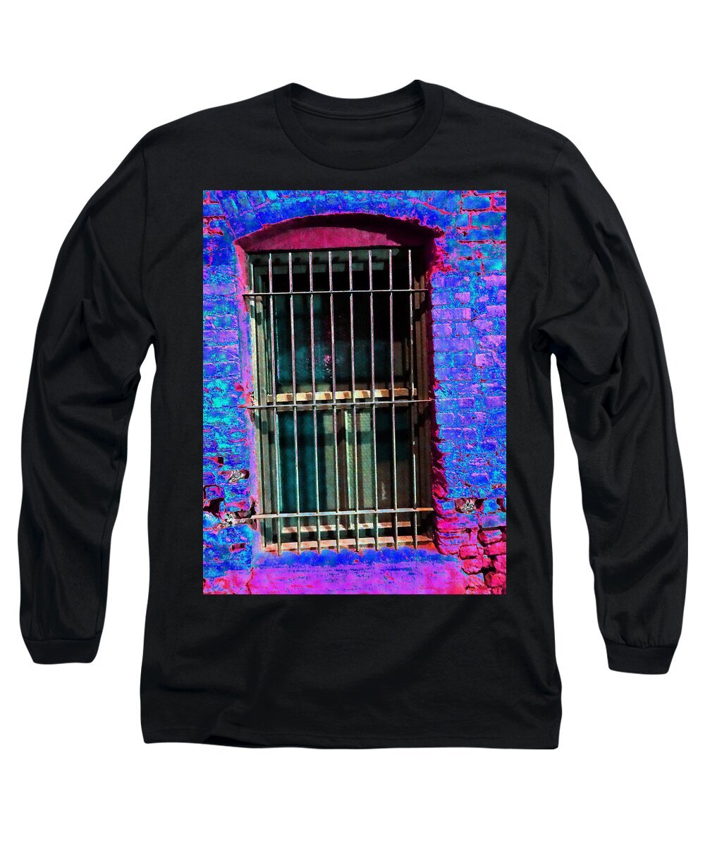 L.a. Window... Long Sleeve T-Shirt featuring the photograph Help Me - L. A. Window by Kenneth James