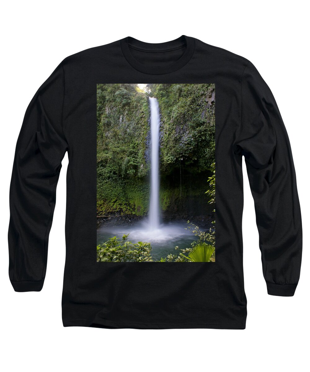 Beauty In Nature Long Sleeve T-Shirt featuring the photograph La Fortuna Waterfall by Brian Kamprath