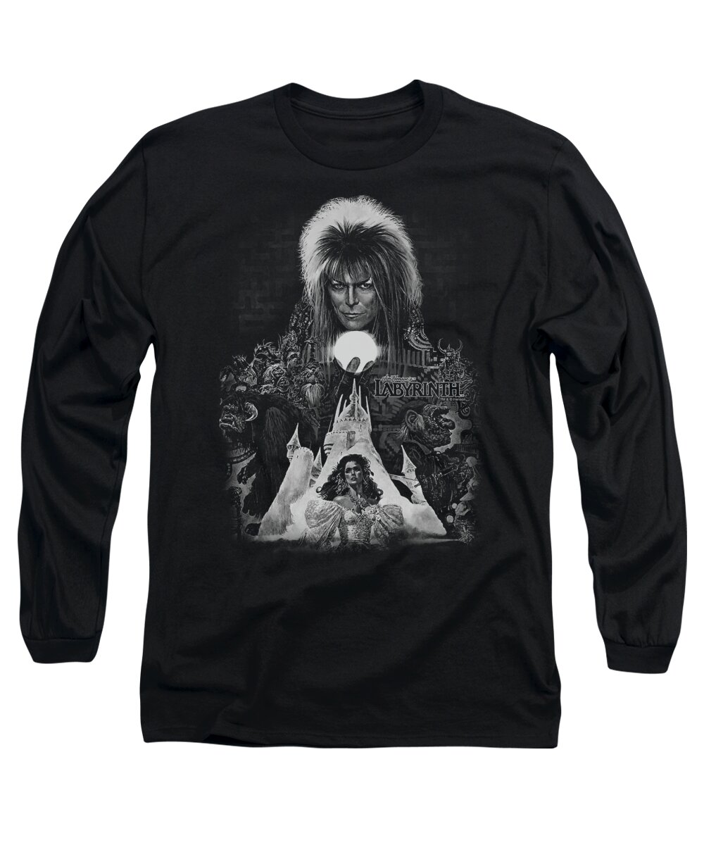 Labyrinth Long Sleeve T-Shirt featuring the digital art Labyrinth - Castle by Brand A
