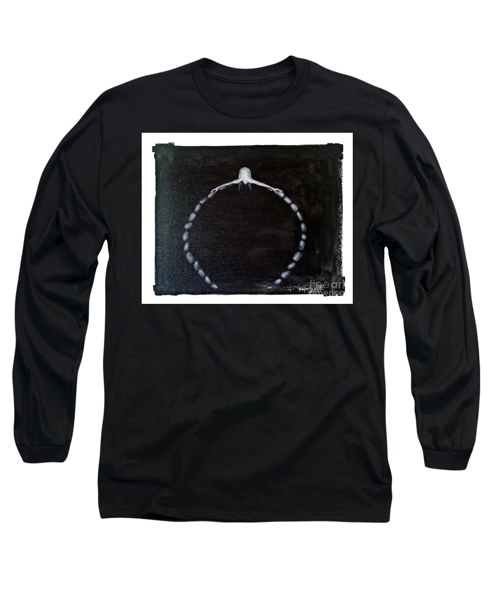 Abstract Long Sleeve T-Shirt featuring the painting Life Circle by Fei A